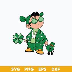 baby benito bebesota svg, bad bunny lucky svg, bad bunny st patrick day svg, png dxf eps file