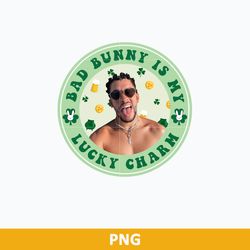 bad bunny is my lucky charm logo png, bad bunny st patrick day png, bad bunny lucky png file