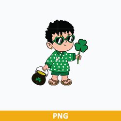 baby benito st patricks day png, bad bunny shamrock st patrick day png, st patrick day png file