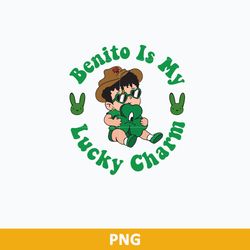 benito is my lucky charm png, bad bunny st patrick day png, st patrick day png, bad bunny png file