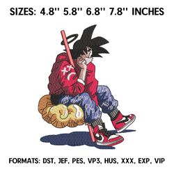 goku saiyan embroidery design file, dragon ball anime embroidery design, anime pes design brother, machine embroidery