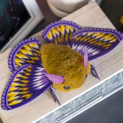 Iris Moth Plush Doll - Handmade Unique Art Toy - Make to order