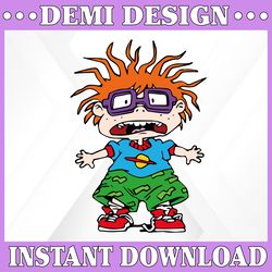 Chuckie Finster Rugrats SVG, PNG, dxf, Cricut, Silhouette Cut File, Instant Download