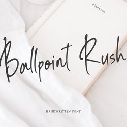 Ballpoint Rush – Handwritten Font Trending Fonts - Digital Font