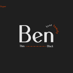 Ben – Elegant Font Family Trending Fonts - Digital Font