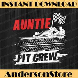 auntie pit crew car racing checkered flag racer matching happy mother's day png sublimation design