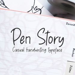 Pen Story – Casual Handwriting Trending Fonts - Digital Font