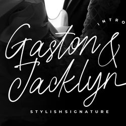 Gaston & Jacklyn Stylish Signature Trending Fonts - Digital Font