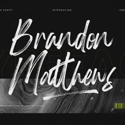 Brandon Matthews Handbrush Script Trending Fonts - Digital Font