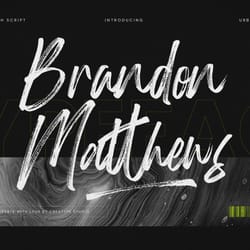 brandon matthews handbrush script trending fonts - digital font