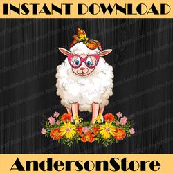 sheep mom cute sheep bow tie flowers happy mother's day happy mother's day png sublimation design