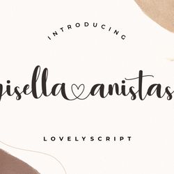 Gisella Anistasy Lovely Script Trending Fonts - Digital Font