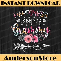 grammy mother's day happiness is being a grammy happy mother's day png sublimation design