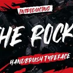 The Rocky Handbrush Typeface Trending Fonts - Digital Font