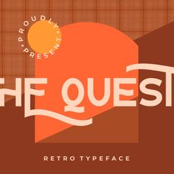 The Quest Retro Typeface Trending Fonts - Digital Font