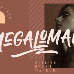 megaloman brush marker trending fonts - digital font