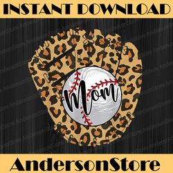 baseball mom leopard softball mama mother's day 2022 happy mother's day png sublimation design