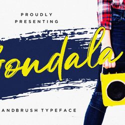 Gondala Handbrush Typeface Trending Fonts - Digital Font