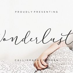 Wonderlust Calligraphy Modern Trending Fonts - Digital Font
