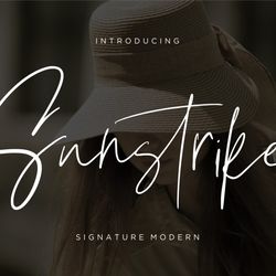 Suntrike Signature Modern Trending Fonts - Digital Font