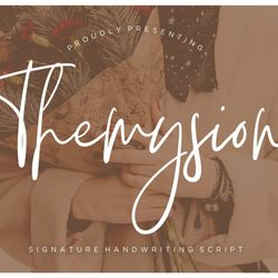 Themysion Signature Handwriting Trending Fonts - Digital Font