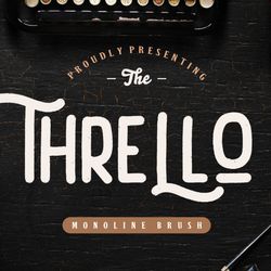 Thrello Monoline Brush Trending Fonts - Digital Font