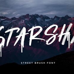 starshy street brush trending fonts - digital font