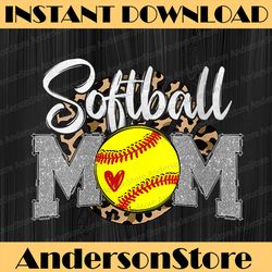 softball mom leopard funny softball mom mother's day 2022 happy mother's day png sublimation design