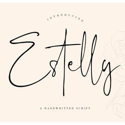Estelly Stylish SignatureTrending Fonts - Digital Font