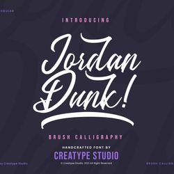 Jordan Dunk Brush Calligraphy Trending Fonts - Digital Font