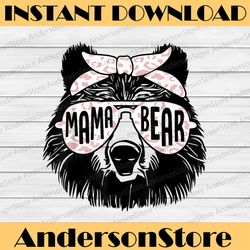 mama bear face sunglasses mother mom mommy mother's day happy mother's day png sublimation design