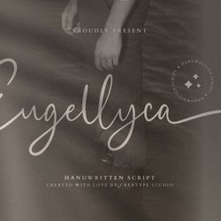 eugellyca handwritten script trending fonts - digital font