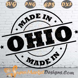 Made In Ohio United States Love Stamp Seal SVG PNG DXF EPS