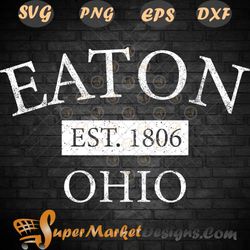Motors Eaton State Of Ohio City Map Buckeye SVG PNG DXF EPS