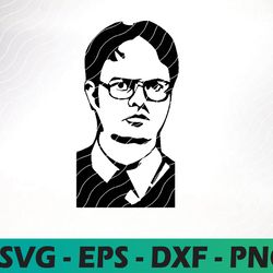 the office show dwight schrute svg, office tv series svg, office show svg, vinyl cut file, silhouette, cricut, decal, sv