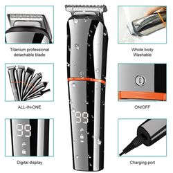 New 6 in 1 Multifunctional Hair Clippers Electric  Rechargeable  LCD Digital Display Haircutting