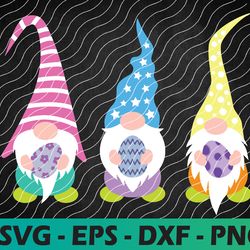 easter gnomes svg, easter svg, gnome svg, cute three gnomes svg, silhouette, gnomes svg, cricut file, svg, dxf, png, eps