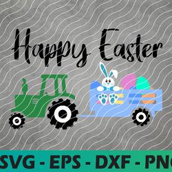 easter svg,easter bunny svg ,easter truck svg, easter tractor svg cricut file, svg, dxf, png, eps