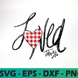 loved plaid scripture digital download