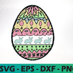 painted easter egg svg, easter hand drawn spring cricut file, svg, dxf, png, eps