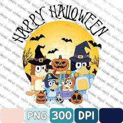 Happy Halloween Blue Dog Png, Halloween Family Matching Blue Dog Png, Blue Dog Png, Halloween Blue Dog Costume Png