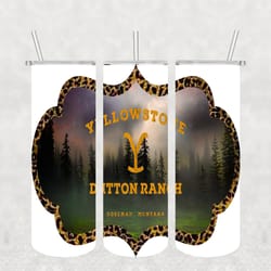 yellowstone park tumbler png, template sublimation designs download