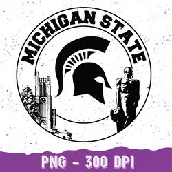 Michigan State Apparel MSU Spartans Helmet Head Sparty Passport Vintage Unisex T-Png - FREE SHIPPING