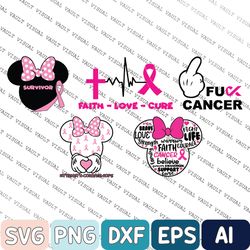Breast Cancer Bundle Svg, Cancer Svg, Cancer Awareness, Instant Download, Ribbon Svg, Breast Cancer Svg, Cut Files, Cric