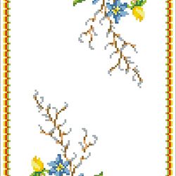 Digital - Vintage Cross Stitch Pattern - Easter - Easter Towel - PDF
