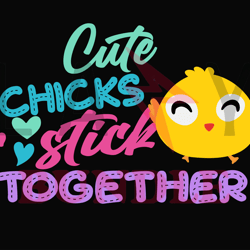 cute chicks stick easter svg, bunny svg, easter rabbit svg, rabbit svg, easter bunny svg file cut digital download