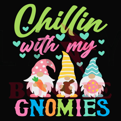 chillin with my gnomies easter svg, bunny svg, easter rabbit svg, rabbit svg, easter bunny svg file cut digital download