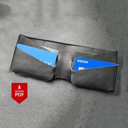 Leather origami bifold wallet pattern PDF