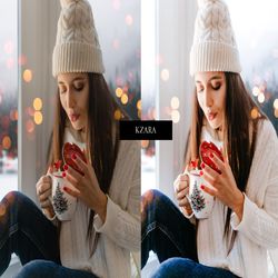 12 x lightroom presets, cozy christmas presets, interior presets, warm  mobile & desktop presets
