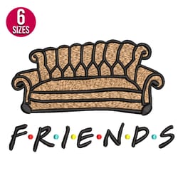 friends embroidery design, digital embroidery, instant download